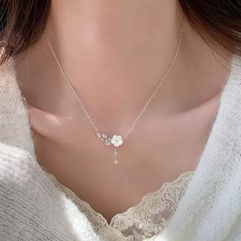 現貨 純銀項鍊 項鍊 銀項鍊 純銀 飾品 925 項鍊女 銀飾 鎖骨鏈 銀鏈 禮霧 生日禮物 情侶禮物 情侶小物 銀-細節圖3