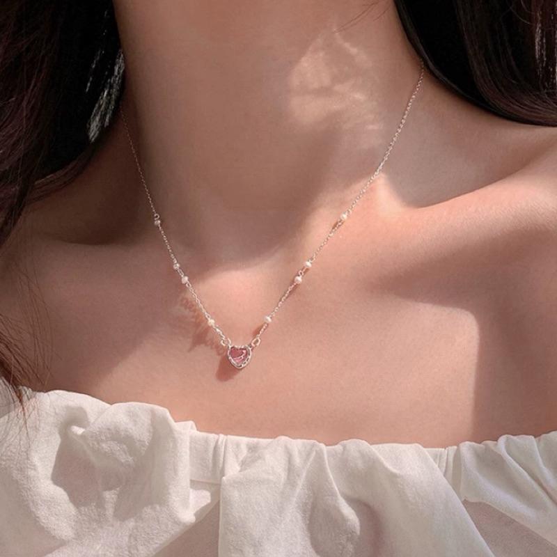 【CARA MIA】糖霜甜心 項鍊 銀項鍊 純銀 飾品 925 項鍊女 銀飾 鎖骨鏈 銀鏈 禮物 生日禮物-細節圖2