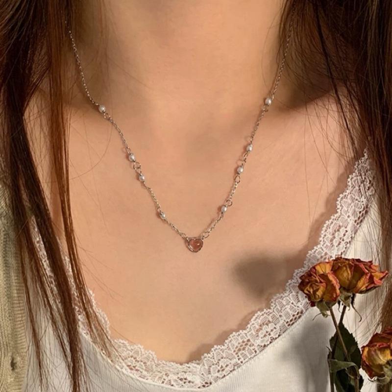 【CARA MIA】糖霜甜心 項鍊 銀項鍊 純銀 飾品 925 項鍊女 銀飾 鎖骨鏈 銀鏈 禮物 生日禮物-細節圖3