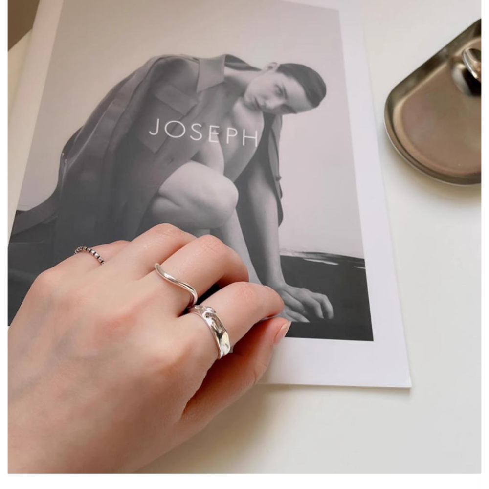 【CARA MIA】溫柔流線戒 戒指 尾戒 對戒 戒指女生 戒指男 飾品-細節圖4