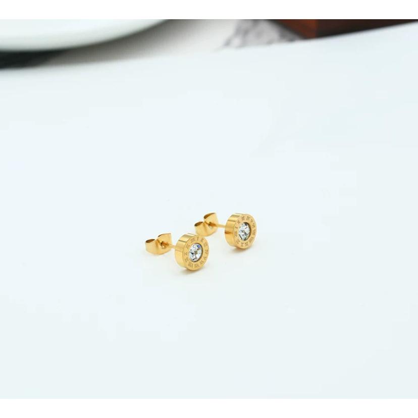 羅馬 復古 鈦鋼耳環 耳釘 現貨 耳環 耳針 純銀 飾品 耳扣 耳飾 禮物 生日禮物 歐美 ins 耳堵 歐美耳環-細節圖5