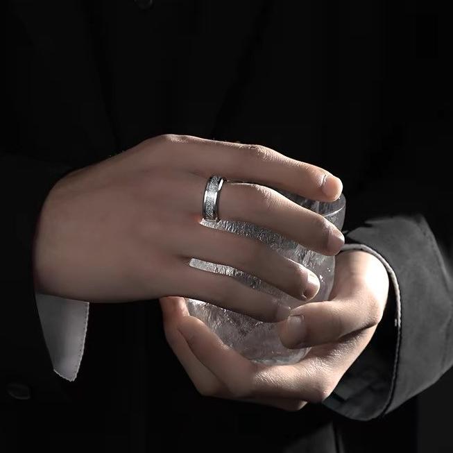 【CARA MIA】鈦鋼戒指 森林紋脈戒 戒指 鈦鋼 禮物 生日禮物 對戒 戒指女生 戒指男 情侶戒指 飾品 尾戒-細節圖2