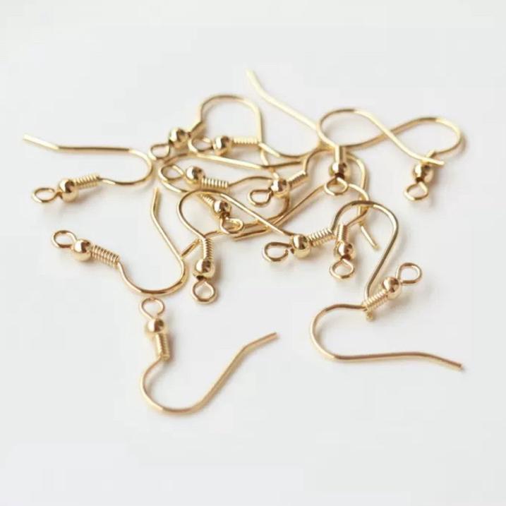 耳勾 現貨 耳環 耳鉤 圓球耳針  抗敏銀針 抗過敏 耳鉤 耳鈎 耳勾 耳針 diy 手工藝 手工 手作 飾品-細節圖2