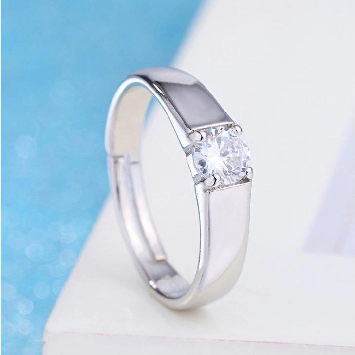 【CARA MIA】星耀鋯石方戒 戒指 純銀 尾戒 禮物 生日禮物 對戒 戒指女生 戒指男 情侶戒指 銀飾 飾品 銀戒指-細節圖3