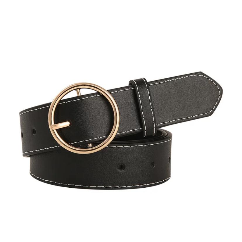 現貨 明線皮帶 皮帶 腰帶 皮帶女 飾品 百搭 腰封 簡約 韓系 女生皮帶-細節圖5