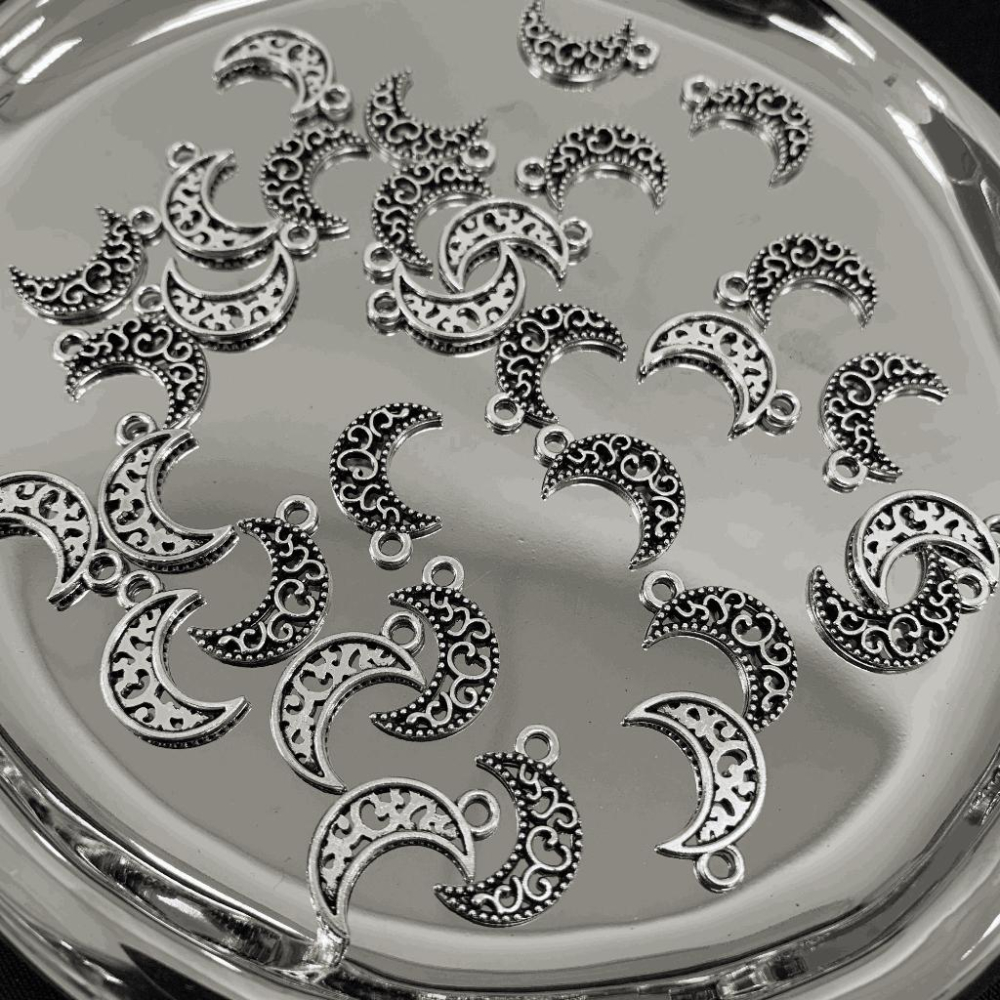 【CARA MIA】古銀月亮吊墜 現貨 墜子 墜飾-細節圖5