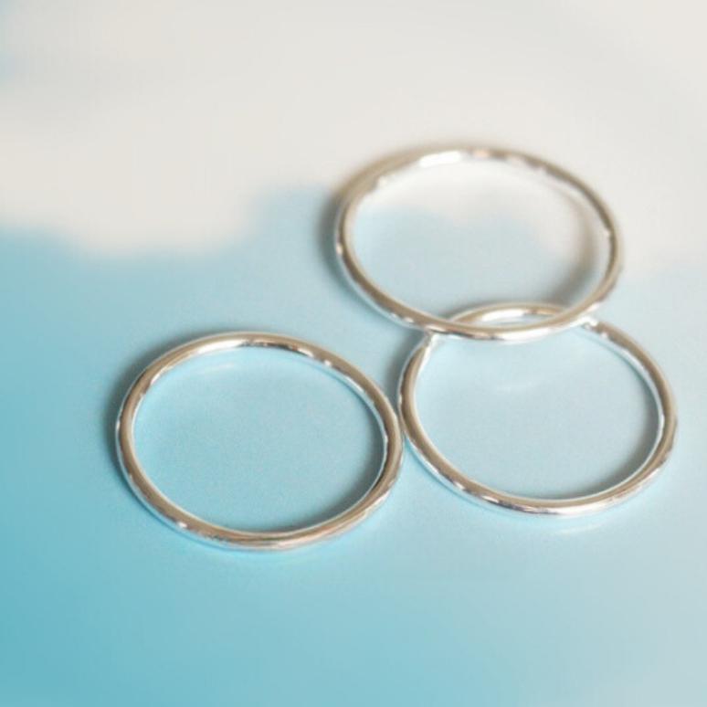 【CARA MIA】光面素戒 戒指 尾戒 對戒 戒指女生 戒指男 飾品-細節圖3