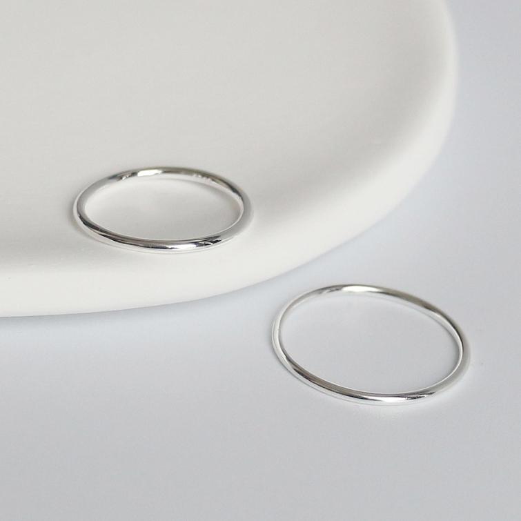 【CARA MIA】光面素戒 戒指 尾戒 對戒 戒指女生 戒指男 飾品-細節圖7