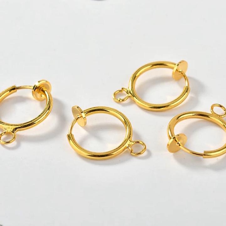 彈簧耳夾 耳夾材料 耳夾 無耳洞耳環 夾式耳環 耳環 DIY材料 DIY 手工藝 手工 手作 飾品 耳環 現貨-細節圖5