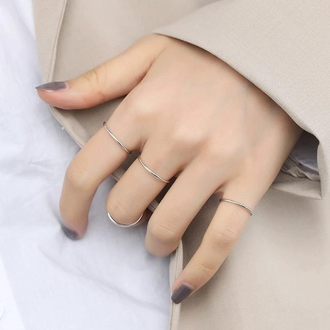 【CARA MIA】鈦鋼戒指素戒 戒指 鈦鋼 鋯石 禮物 生日禮物 對戒 戒指女生 戒指男 情侶戒指 飾品 尾戒-細節圖3