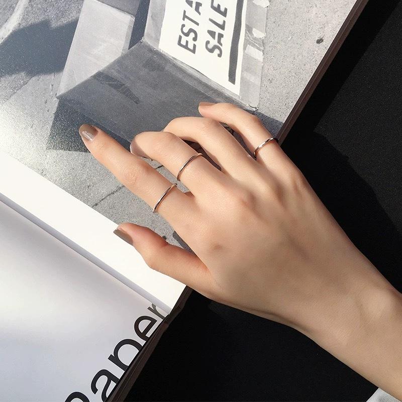 【CARA MIA】鈦鋼戒指素戒 戒指 鈦鋼 鋯石 禮物 生日禮物 對戒 戒指女生 戒指男 情侶戒指 飾品 尾戒-細節圖7