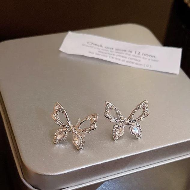 【CARA MI 耳環 純銀耳環 耳釘 耳針 飾品 耳扣 耳飾 禮物 生日禮物 韓國 韓系 鑽 莫桑鑽 銀-細節圖2