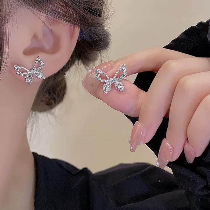 【CARA MI 耳環 純銀耳環 耳釘 耳針 飾品 耳扣 耳飾 禮物 生日禮物 韓國 韓系 鑽 莫桑鑽 銀-細節圖3