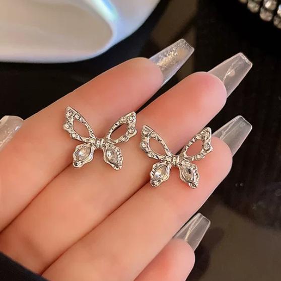 【CARA MI 耳環 純銀耳環 耳釘 耳針 飾品 耳扣 耳飾 禮物 生日禮物 韓國 韓系 鑽 莫桑鑽 銀-細節圖4