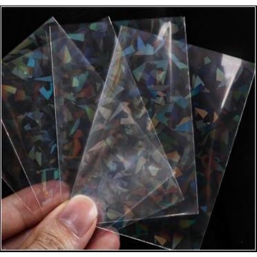 【買5組半價】57x88mm 10張 小红書推薦 高亮度透明镭射卡膜 愛豆小卡保護袋 3寸 追星必備 咕卡-細節圖3