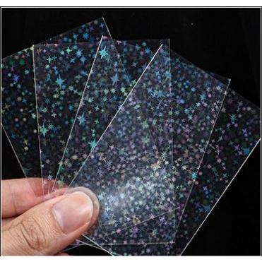 【買5組半價】57x88mm 10張 小红書推薦 高亮度透明镭射卡膜 愛豆小卡保護袋 3寸 追星必備 咕卡-細節圖5