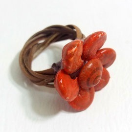 海洋風貝殼戒指/Shell Rings(藤編貝殼戒指)-規格圖1