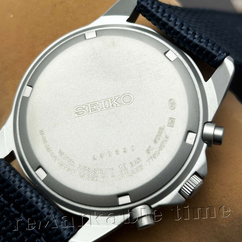 【SEIKO 三眼計時錶】 賽車帆布款SND379R-細節圖5