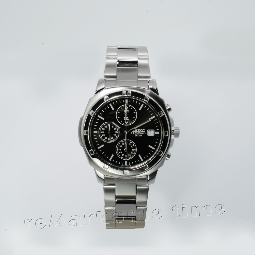 【SEIKO 三眼計時錶】精工三眼素色時尚款 SND191-細節圖7