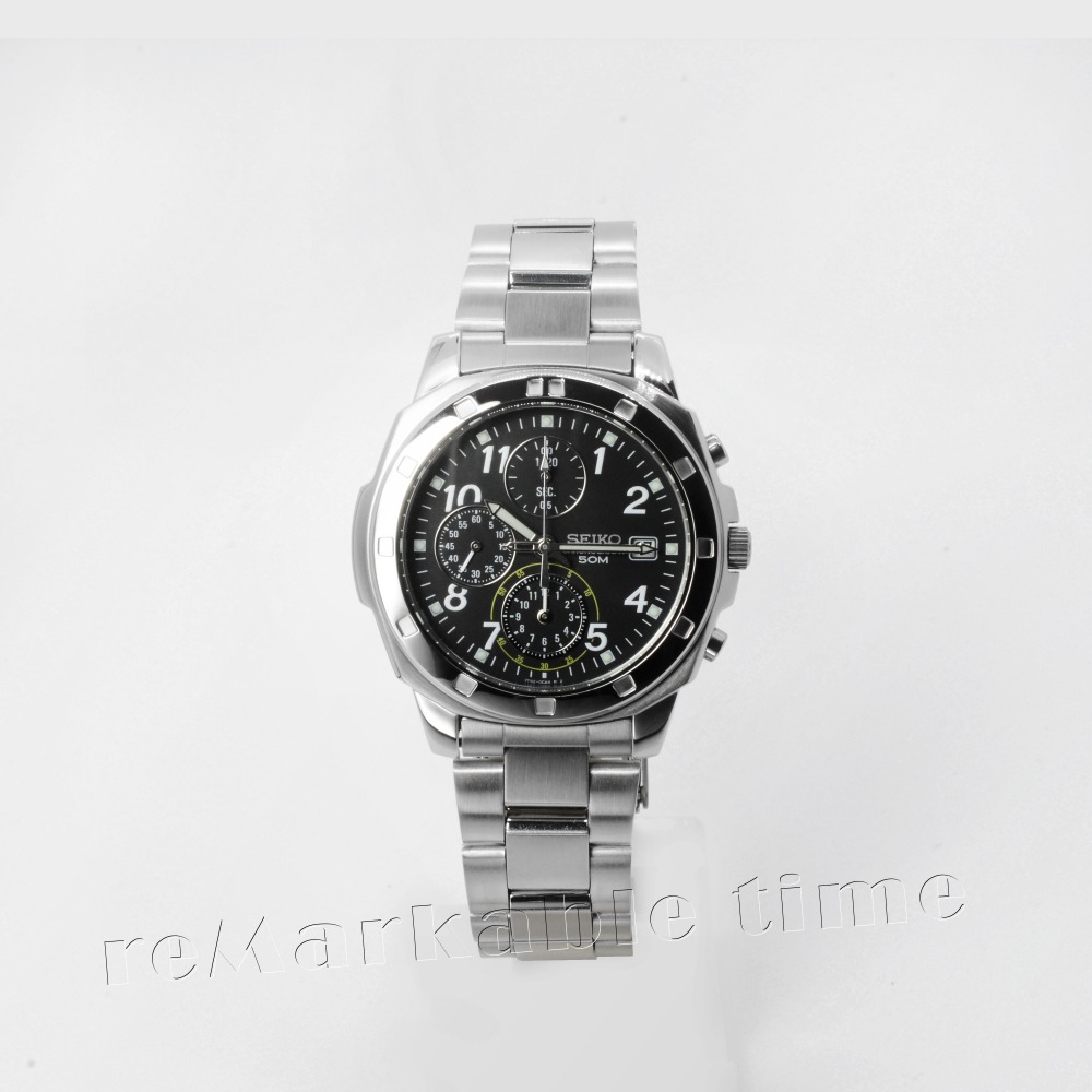 【SEIKO 三眼計時錶】精工三眼素色時尚款 SND195/SND195P1-細節圖7