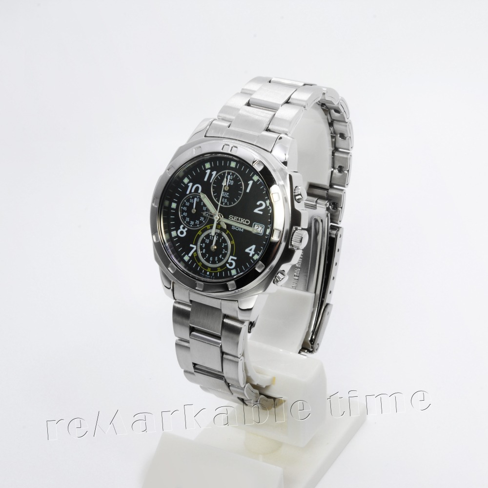 【SEIKO 三眼計時錶】精工三眼素色時尚款 SND195/SND195P1-細節圖8