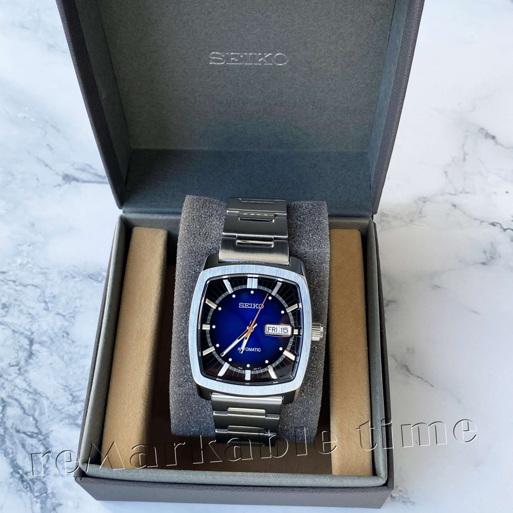 【SEIKO 自動機械手錶】酒桶型機械錶-藍SNKP23-細節圖2