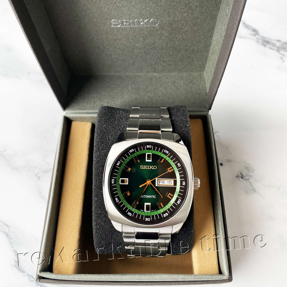 【SEIKO 自動機械手錶】精工5號機械錶款-綠SNKM97-細節圖2