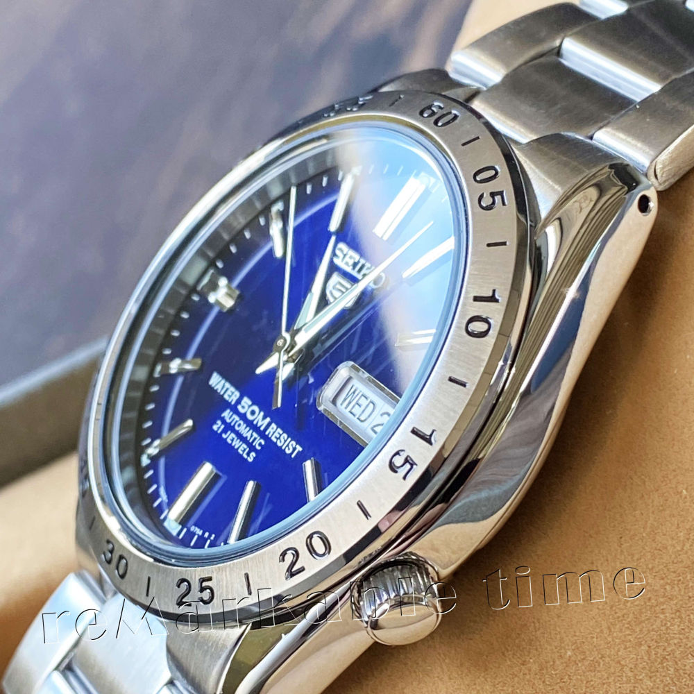 【SEIKO 自動機械手錶】不鏽鋼藍面指針錶款-SNKD99K1/SNKD99-細節圖3