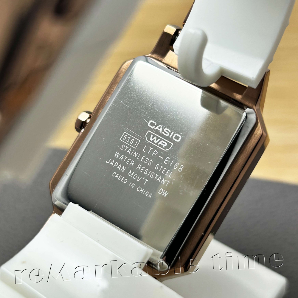 【CASIO】時尚簡約指針女手錶-白面粉紅金框LTP-E168R-9B/LTP-E168G-9BDF-細節圖5