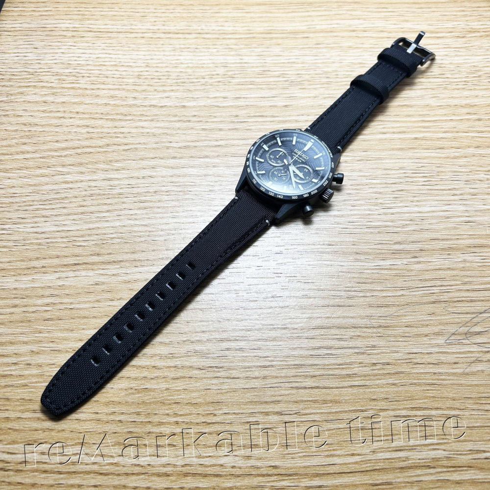 【SEIKO 三眼計時手錶】計時碼表尼龍男錶款SSB417/SSB417P1-細節圖2