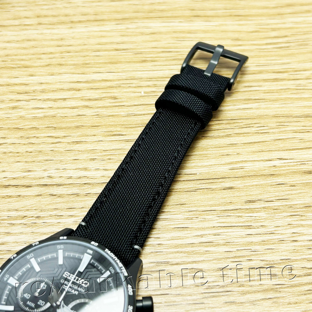 【SEIKO 三眼計時手錶】計時碼表尼龍男錶款SSB417/SSB417P1-細節圖3