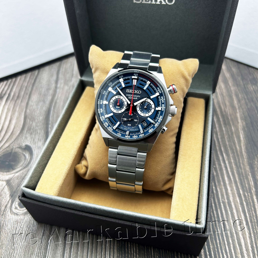 【SEIKO 三眼計時手錶】計時碼表男錶款SSB407/SSB407P1-細節圖2