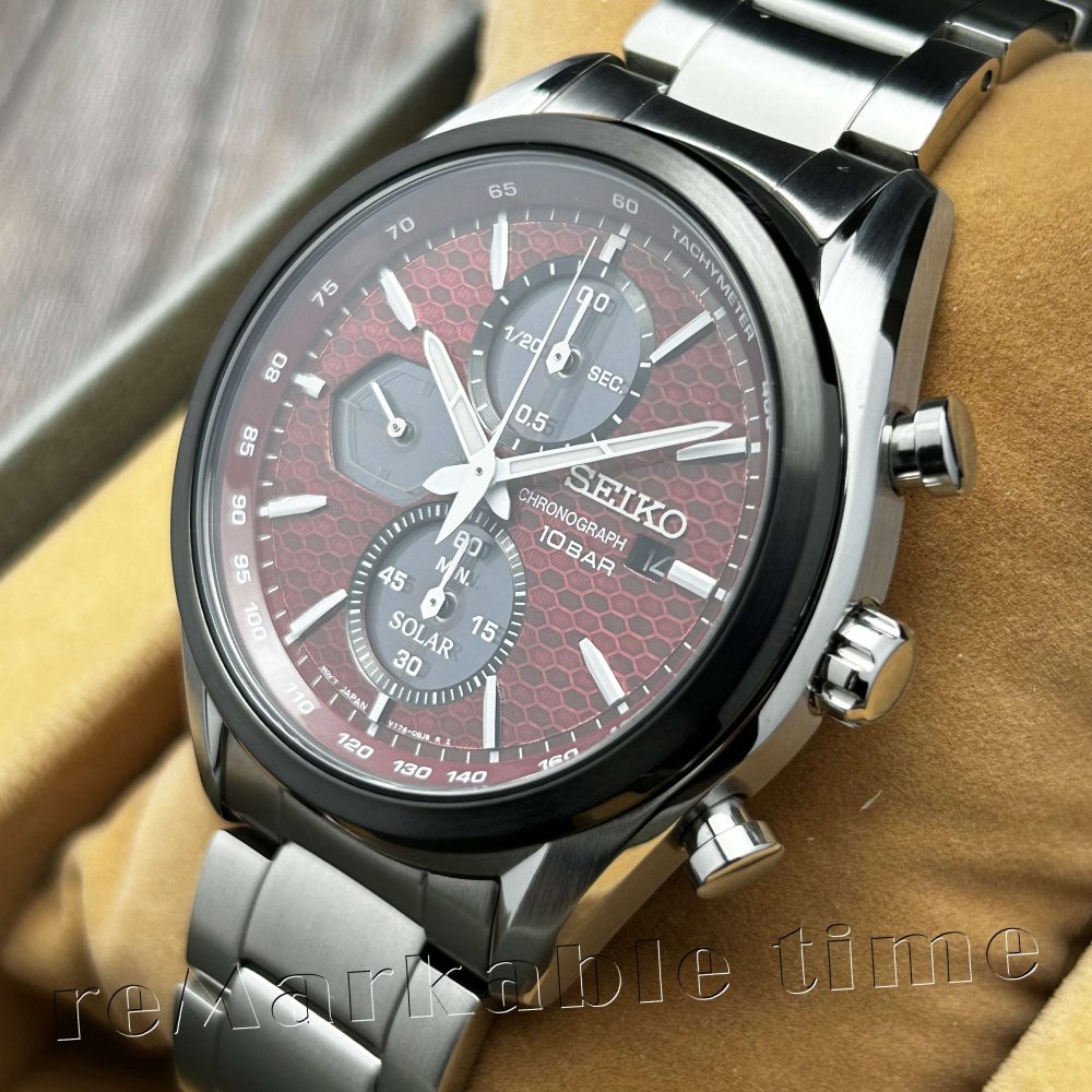 【SEIKO SOLAR】計時光動能藍寶石水晶男手錶款SSC771/SSC771P1-細節圖3