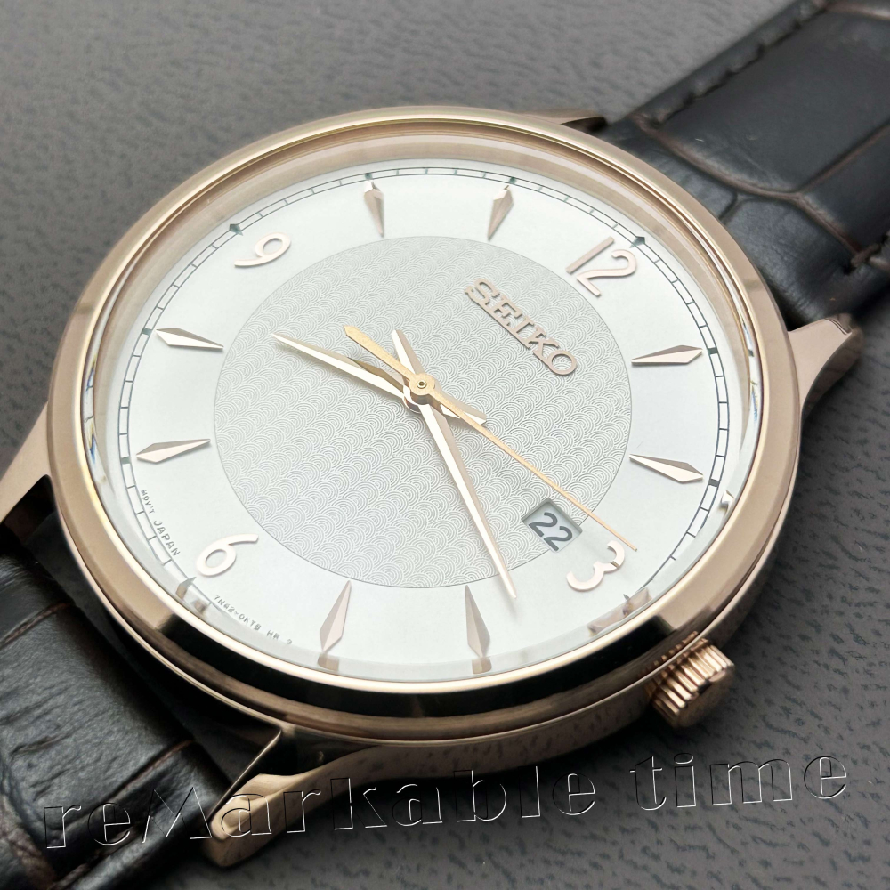 【SEIKO 石英手錶】經典紳士時尚男錶款白面玫瑰金框SGEH88/SGEH88P1-細節圖3