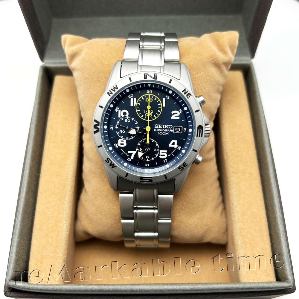 【SEIKO 三眼計時手錶】三眼計時鋼帶男錶款SND379P1/SND379-細節圖2