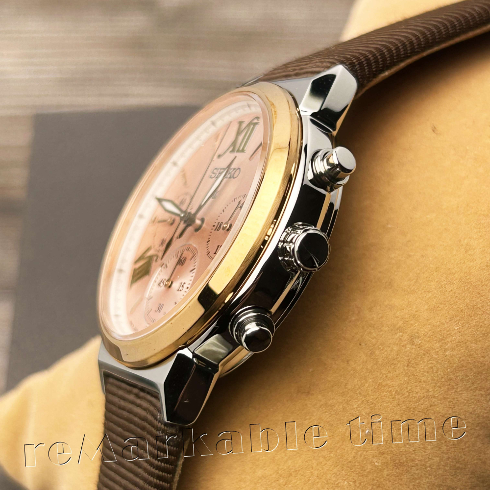 【SEIKO LUKIA】三眼藍寶石水晶皮帶女手錶SRWZ68P1/SRWZ68~送禮首選-細節圖8