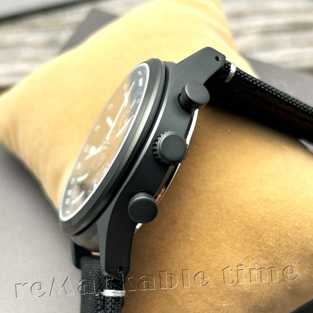 【SEIKO 三眼計時手錶】藍寶石水晶鏡面尼龍錶帶款SSB421/SSB421P1-細節圖3