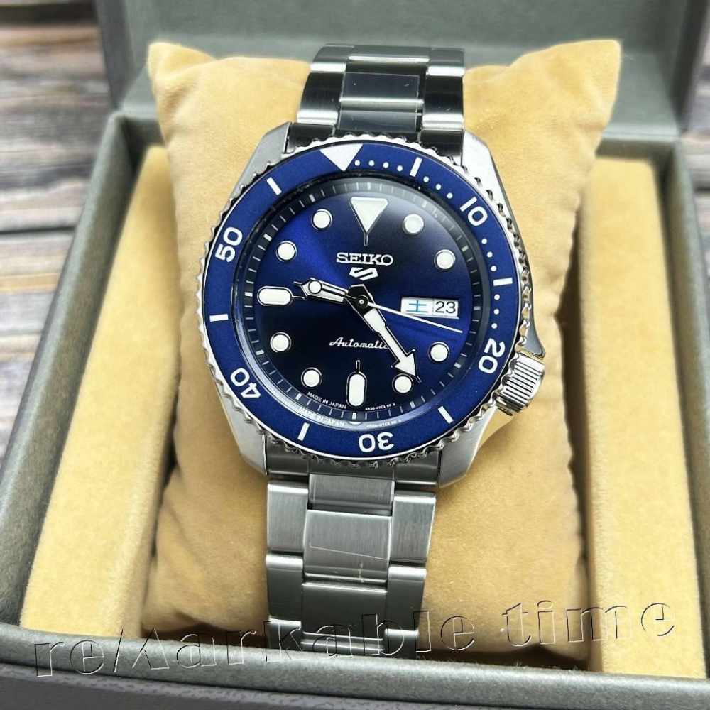 【SEIKO 自動機械手錶】 精工五號自動機械錶款SBSA001藍面(日本限定)-細節圖2