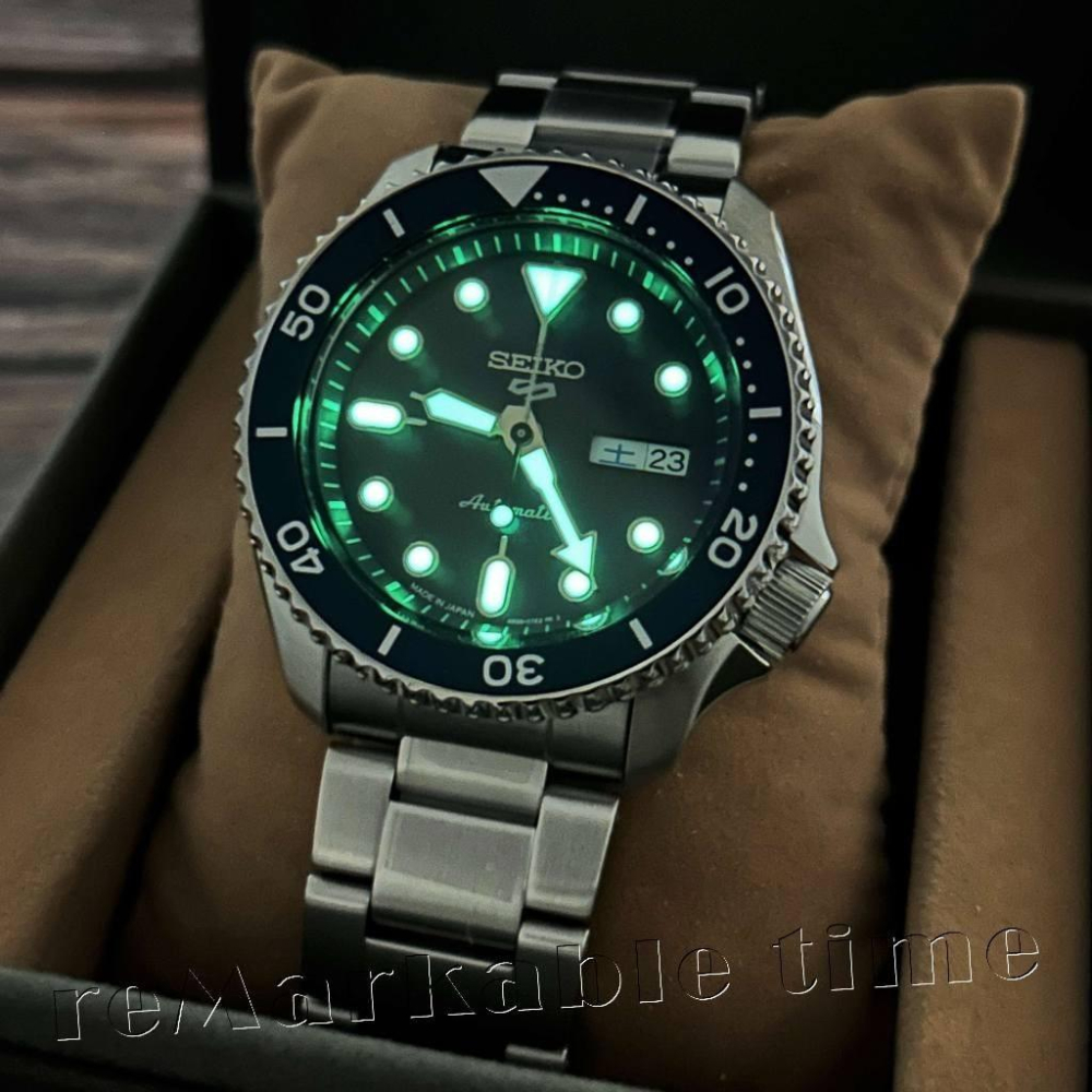 【SEIKO 自動機械手錶】 精工五號自動機械錶款SBSA001藍面(日本限定)-細節圖5