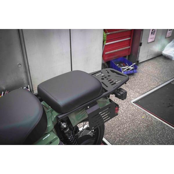 HONDA CT125 專用 黑鐵噴砂粉體 加長延伸後架+坐墊 後座可雙載且可以安裝後箱 後架-細節圖4