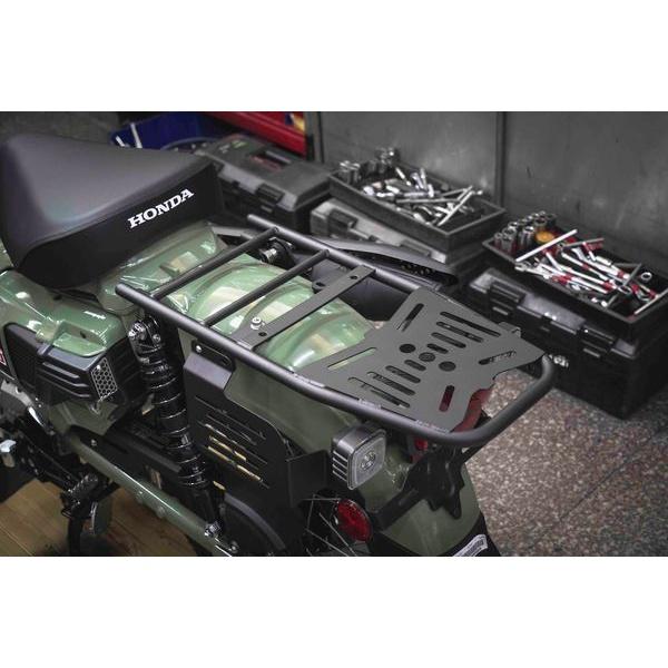 HONDA CT125 專用 黑鐵噴砂粉體 加長延伸後架+坐墊 後座可雙載且可以安裝後箱 後架-細節圖6