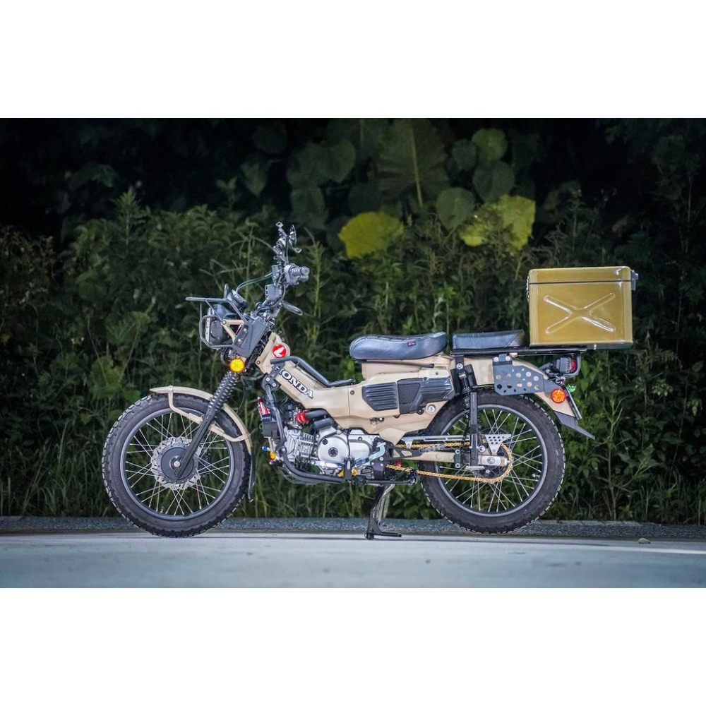 HONDA CT125 專用 黑鐵噴砂粉體 加長延伸後架+坐墊 後座可雙載且可以安裝後箱 後架-細節圖8