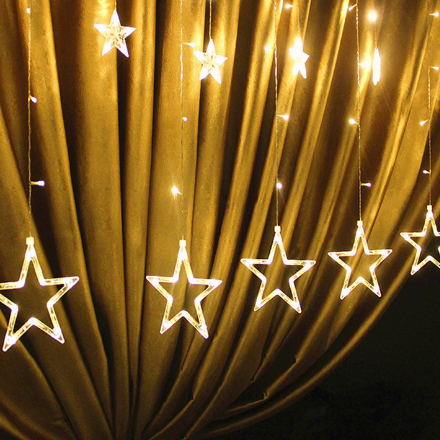 66星星燈串網紅網美背景燈💖 🌟現貨 2.5米裝飾燈串插頭尾塞可串接星星燈串 暖白光/彩色 適用110V-細節圖3