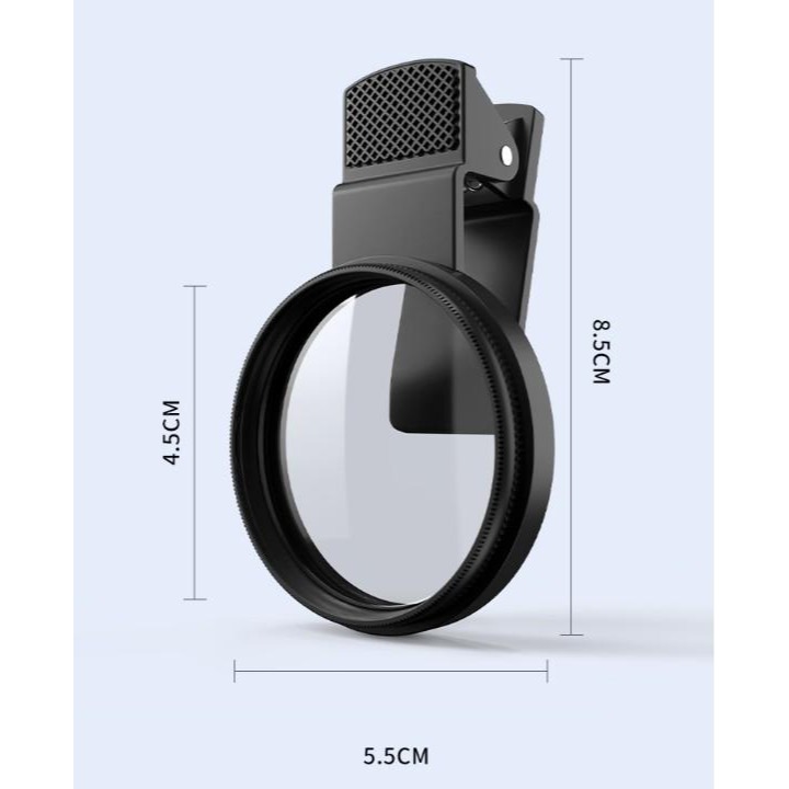 可旋轉手機偏光鏡 CPL偏振鏡 52mm手機濾鏡 消除反光 拍照神器 手機鏡頭夾-細節圖2