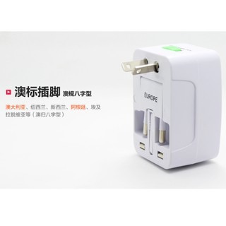 轉接頭雙USB/Type-C  轉換插頭插座 旅行插頭插座多功能  通用插頭 多國規格適用-細節圖6