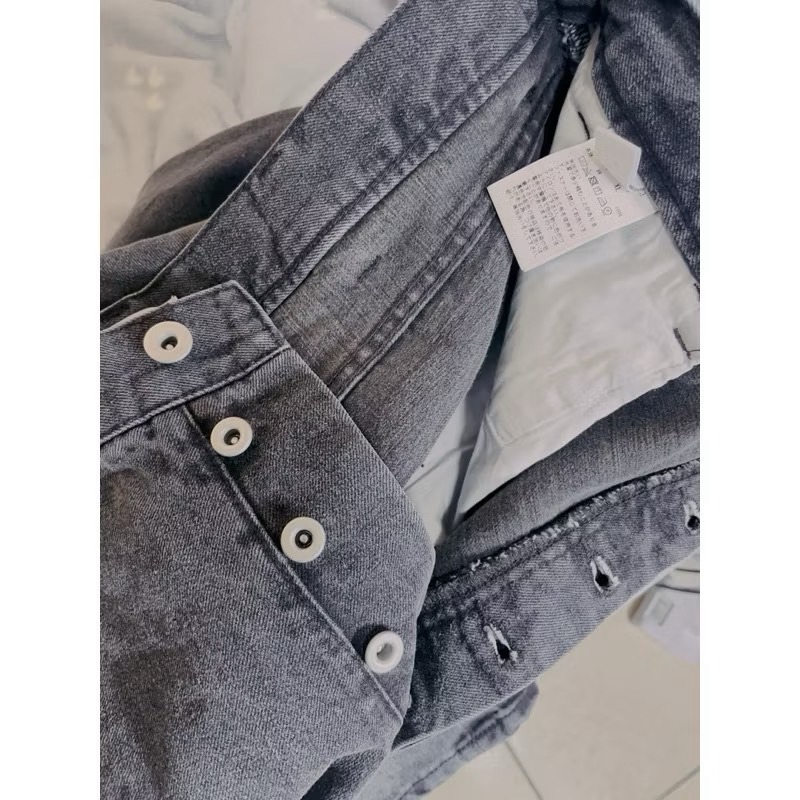 CAHLUMN  Selvedge Denim Pant “Baggy” 24SS 水洗黑牛仔褲 青耳 排扣 XL-細節圖2