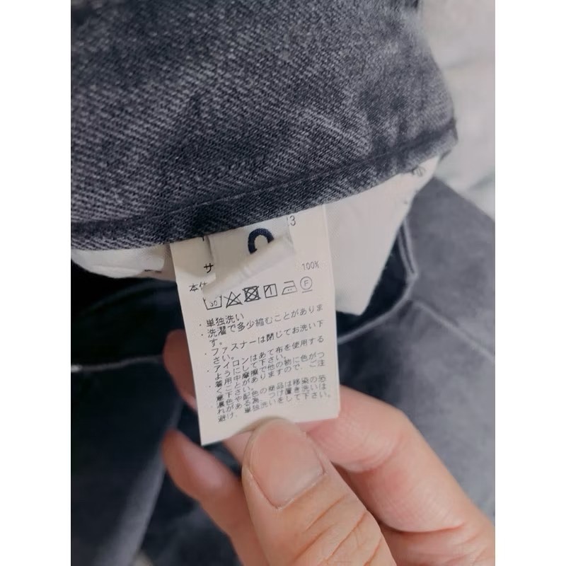 CAHLUMN  Selvedge Denim Pant “Baggy” 24SS 水洗黑牛仔褲 青耳 排扣 XL-細節圖5