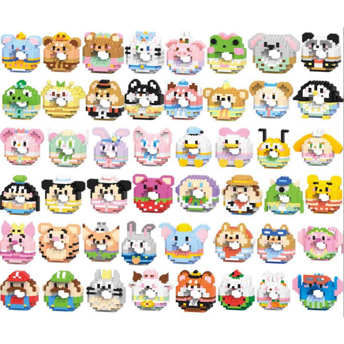 (最便宜賣)台灣發貨 可開統編 甜甜圈款總共50款 兒童禮物 公仔幼稚園禮物樂高玩具-細節圖2