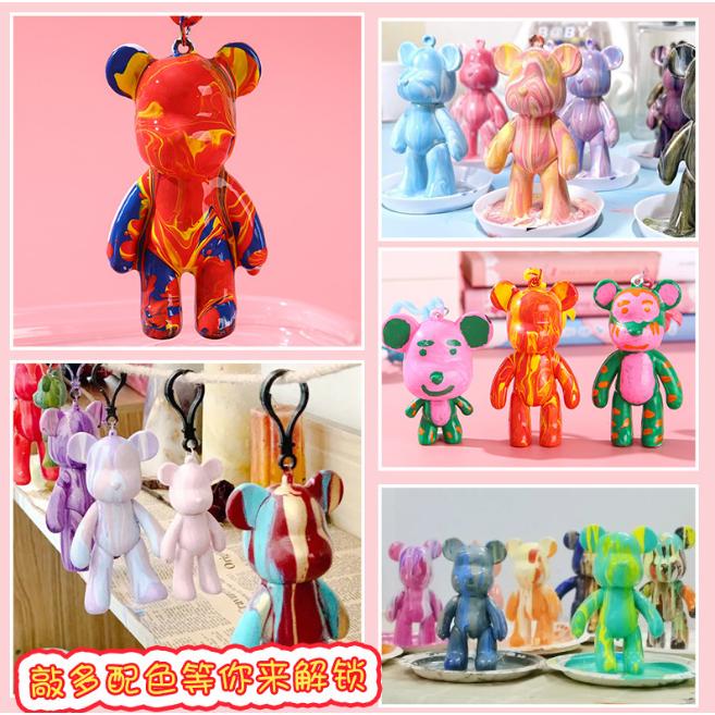 (台灣現貨) 可以開統編  塗色公仔娃娃 暴力熊 DIY 手繪流體熊套裝 娃娃機 學校專用 夜市 送禮物 幼稚園 安親班-細節圖5