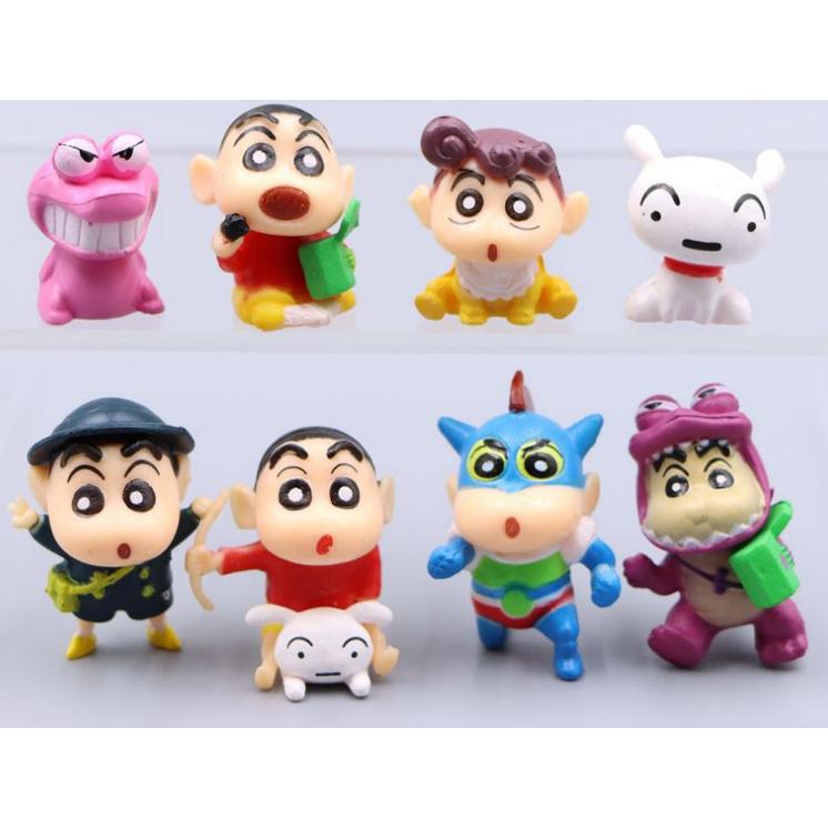 (台灣發貨超便宜 )蠟筆小新盲盒公仔一套8隻  公仔 擺件 小盒玩 盲盒 娃娃機 批發 零售 港版彩盒 公仔-細節圖2